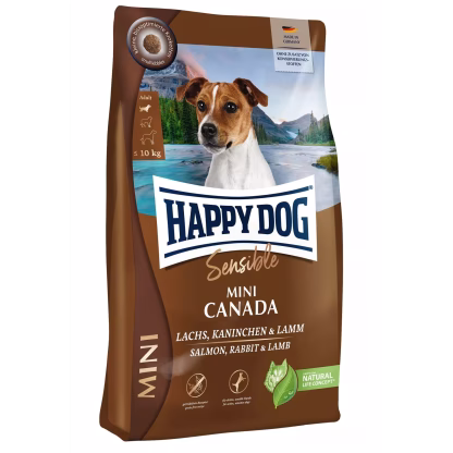 Happy Dog Sensible Mini Canada M/Laks, Lam, Kanin & Egg 4 kg