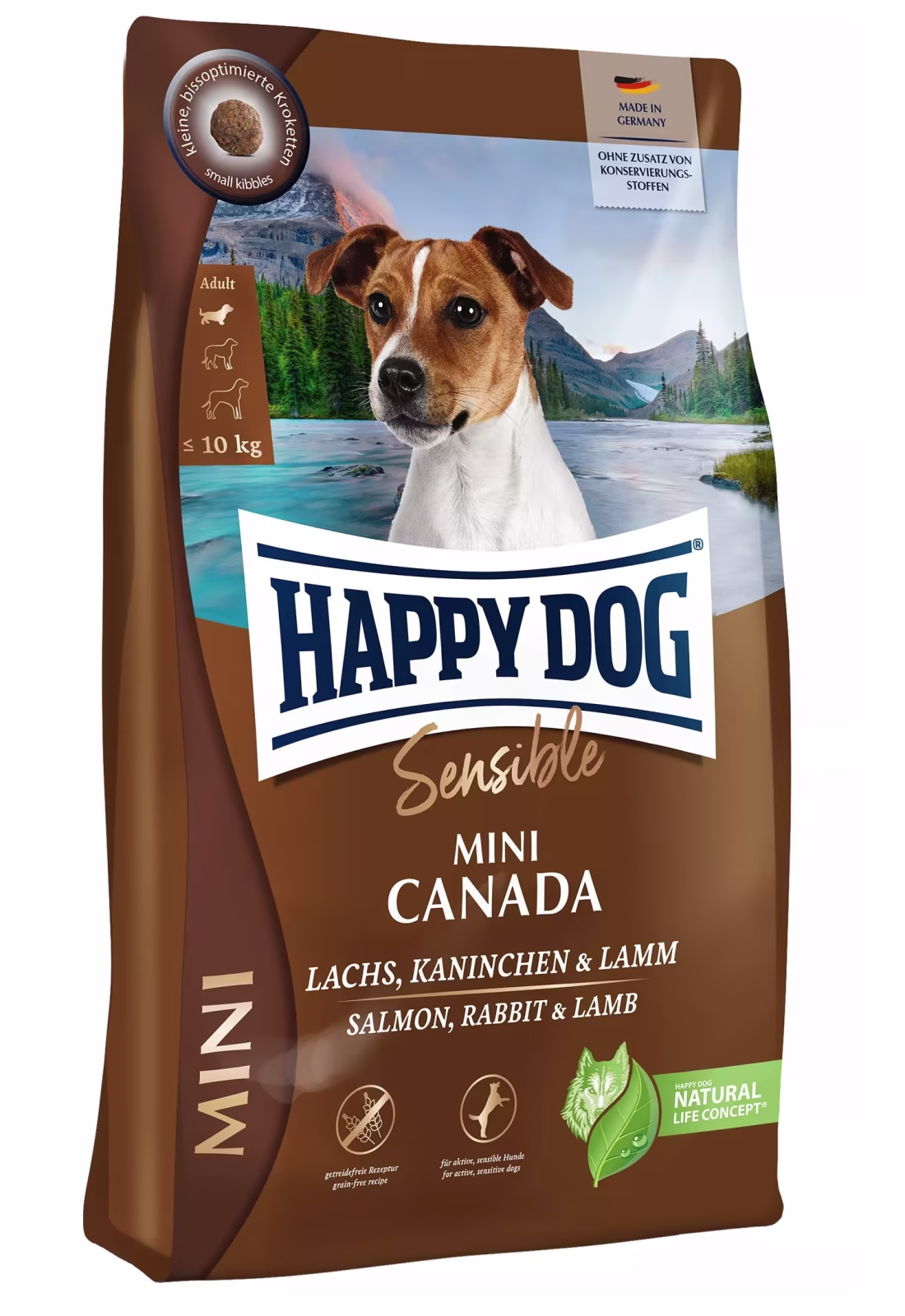Happy Dog Sensible Mini Canada M/Laks, Lam, Kanin & Egg 4 kg