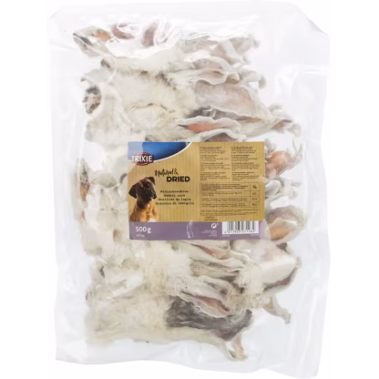 Kaninører M/Pels 500g