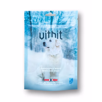 Vitbit Tornadogs Wrap M/Torsk 100g