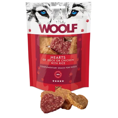 Woolf hearts of duck or chicken with rice 100g