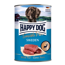 Happy Dog Boksemat Sensible Pure Sweden M/Vilt 400g