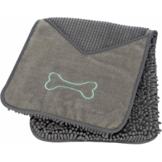 Hundehåndkle 23577 Med Hånd-lomme Microfiber 78x32cm Grå