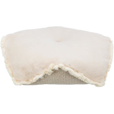 Hundepute Boho Vevd/Plysj/Jute 70x70cm Beige