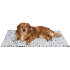 Hundepute/Matte Mila 60x50cm Hvit/Grå Softplysj